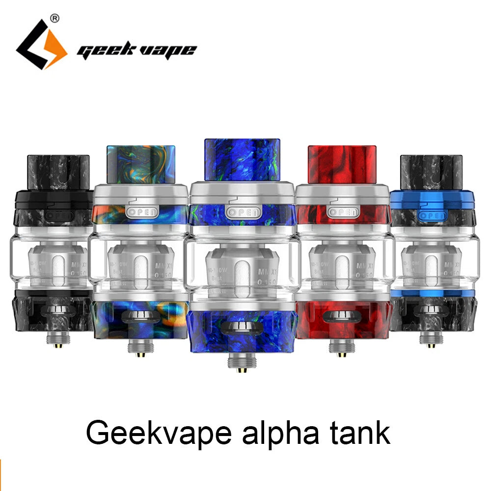 100%Authentic GEEKVAPE ALPHA SUB OHM TANK , coils for alpha tank(free 3 liquids)