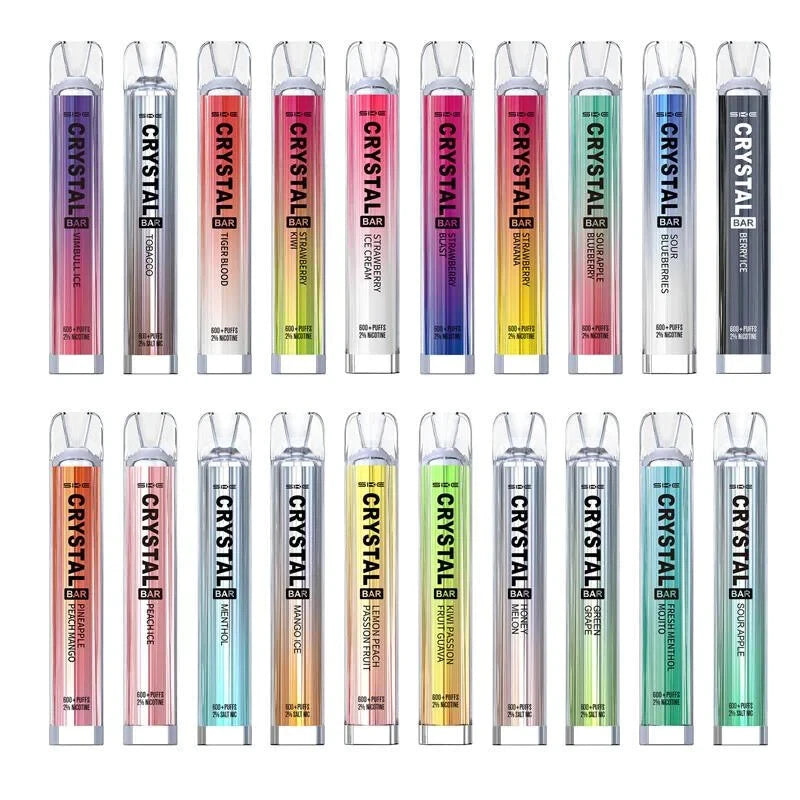 CRYSTAL VAPE BAR Prefilled SKE E-Cig 2ml 20mg Nic salt ALL FLAVOURS 10-PACK BOX