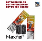 Maxfel Fanady 8in1 Vape Prefilled 2400 puffs 2pk 20mg 2ml Rechargeable Pods