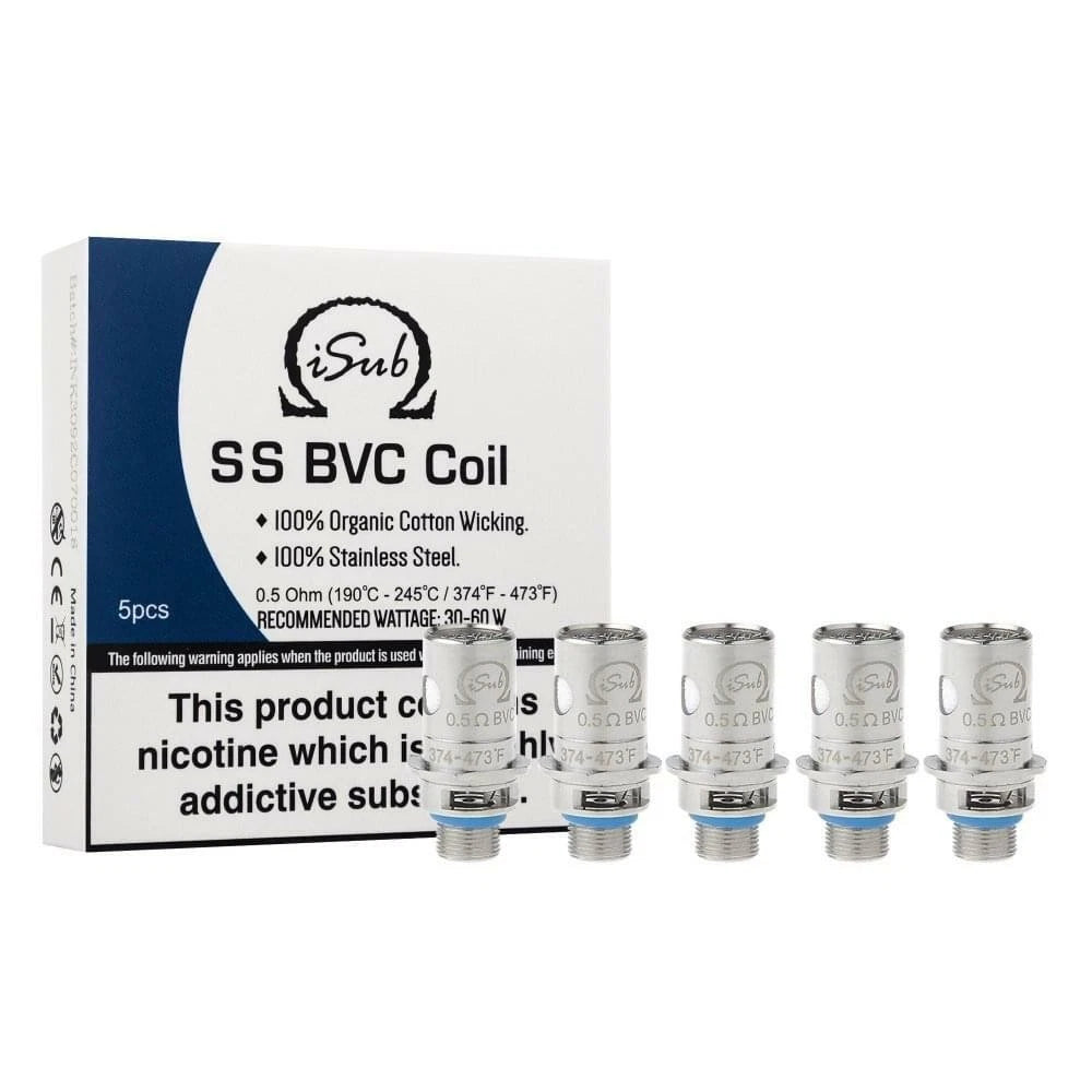 Innokin iSub SS BVC 0.5Ω Coil (30-60W) Pack Of 5 innokin vape 5 coils