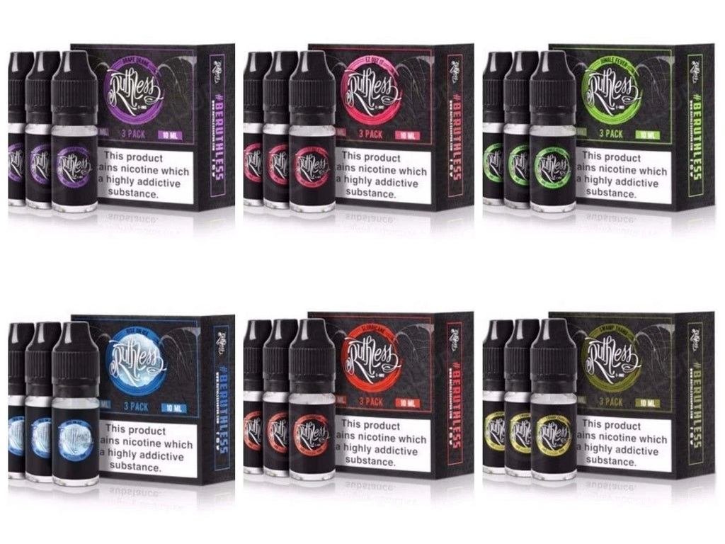 Ruthless E Liquid Vape E Juice Grape ELiquid 0mg/ml All Flavours TPD CLEARANCE