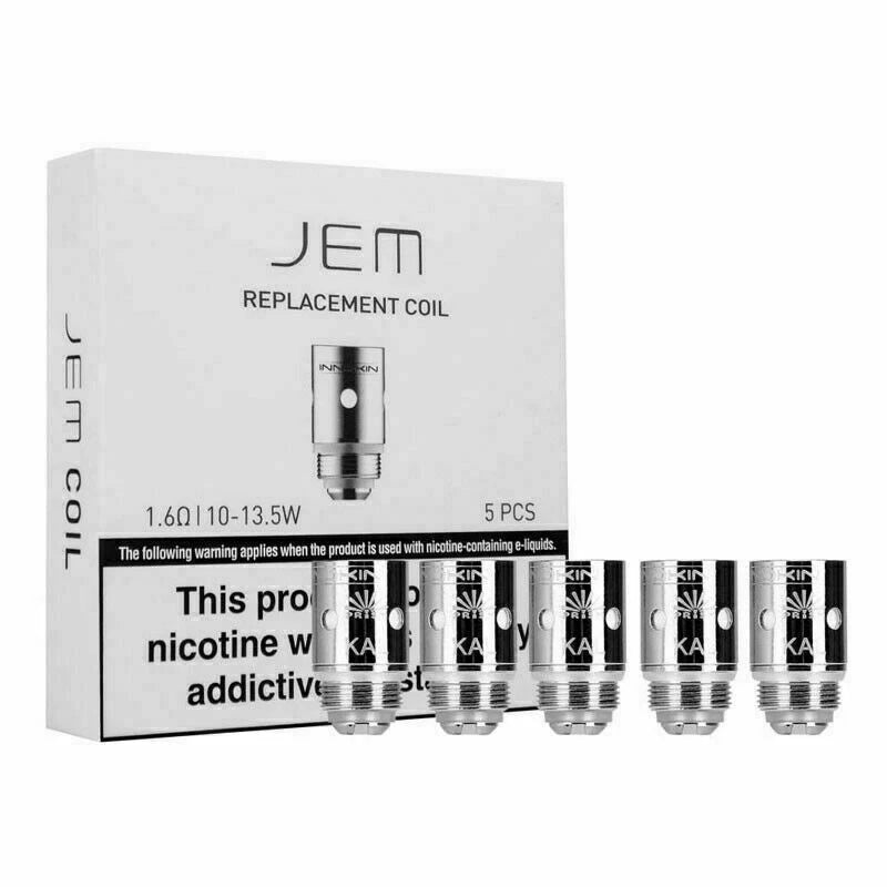 Innokin JEM PEN Replacement Coils - 1.6 Pack Of 5x Coils - 100% Organic Cotton