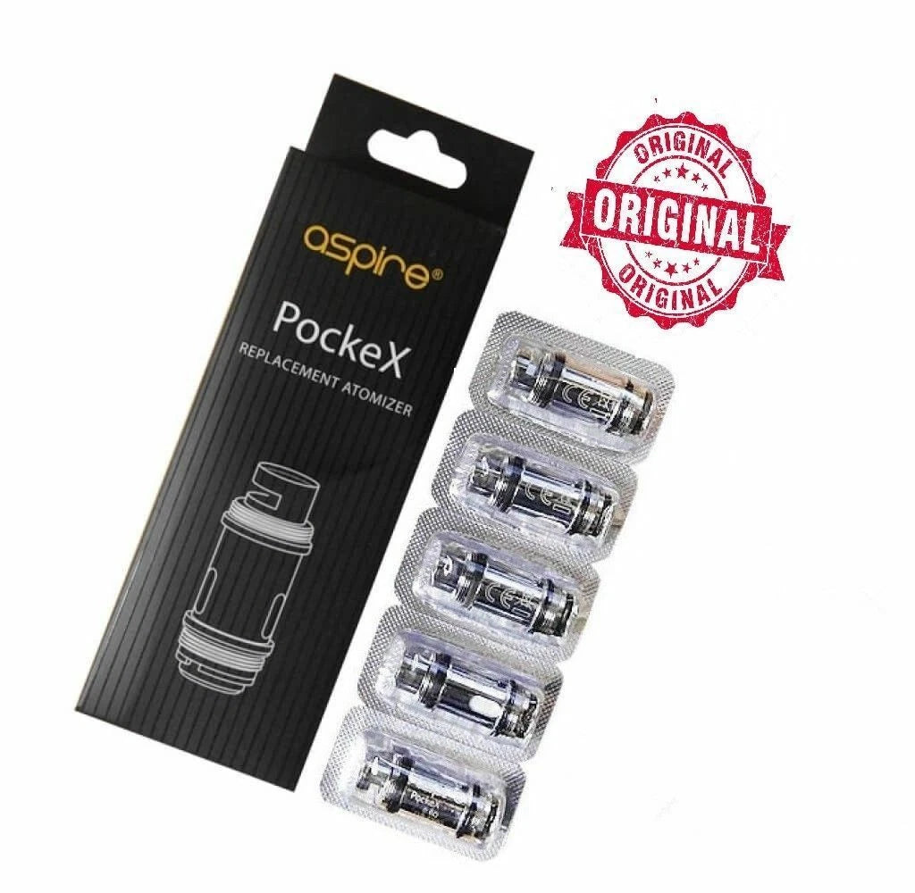 100% Genuine Aspire POCKEX Coils (Pack of 5) Replacement 0.6 Ohm Pocket X AIO