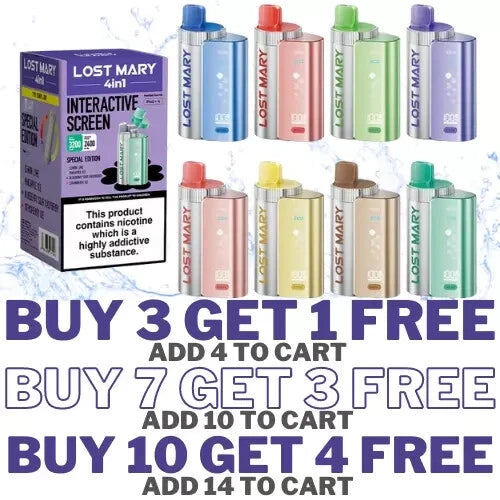 Lost Mary 4 in 1 Vape Pod Kit | 3200 Big Puff | E Cigarette | E-Cig | Vape Mod