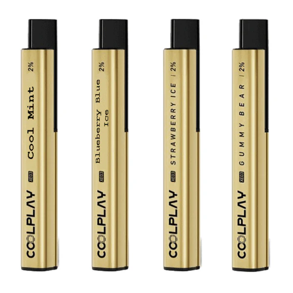 Cool Play Gold Bar prefilled Vape 600 - 20mg 2ML Pack of 10 full box