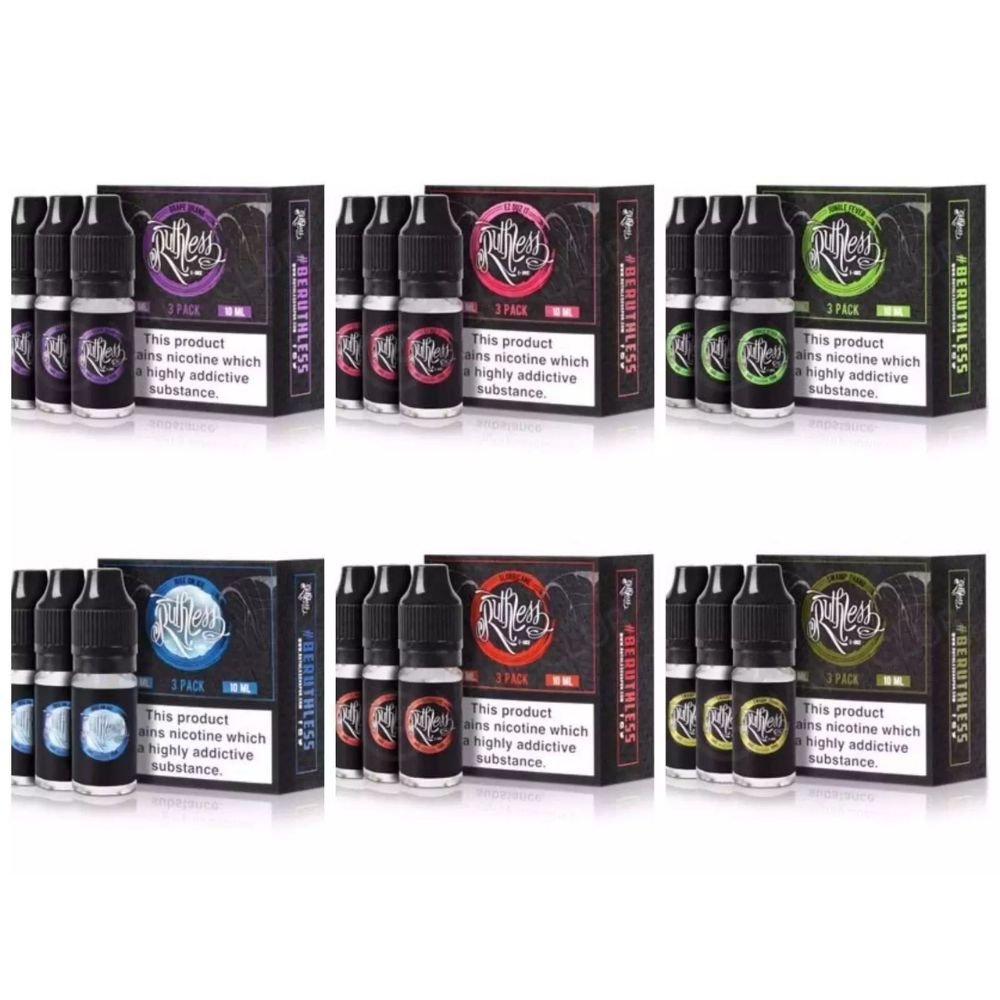 Ruthless 0mg Grape E-Liquid – premium flavour at a bargain price, available in multiple blends under TPD clearance.