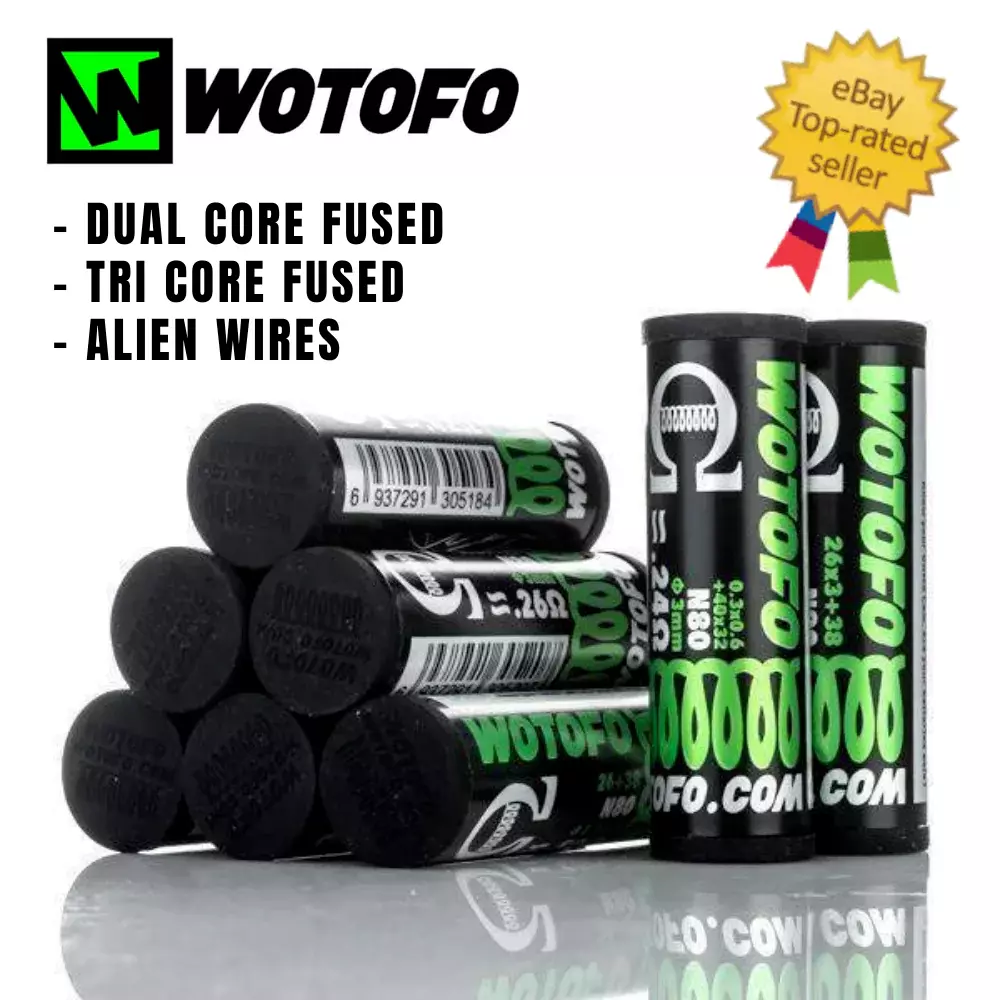 WOTOFO Pre-Built Replacement Vape Coils RTA RDA Clapton 100% | Pack 10 or Case