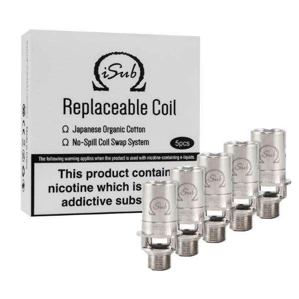 100% Genuine iSub V E Tank Atomiser | SS BVC | Cool Fire 4 | 2ml | i sub coils