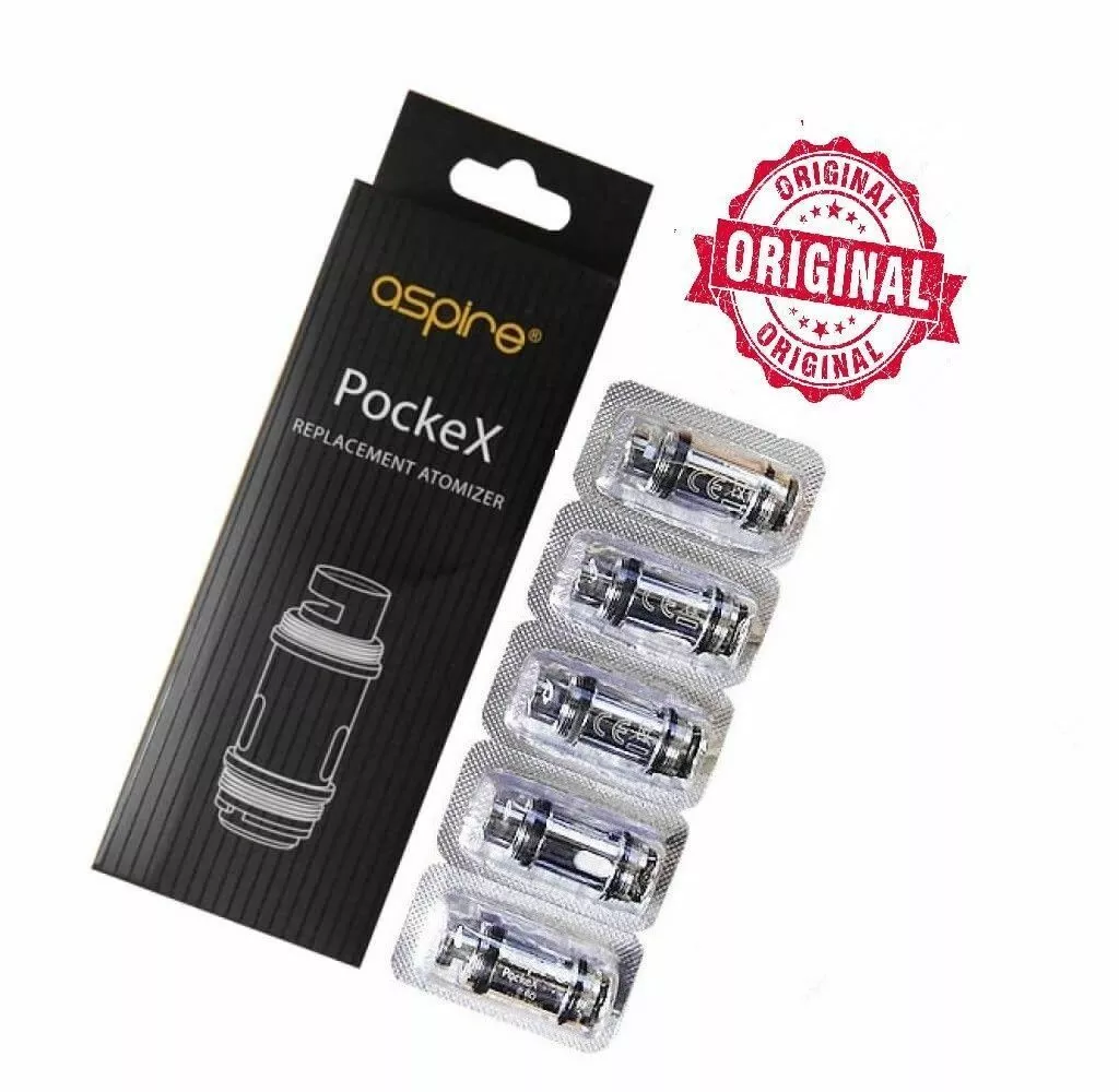 100% Genuine Aspire POCKEX Coils (Pack of 5) Replacement 0.6 Ohm Pocket X AIO